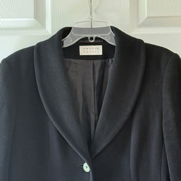Precis Petite Size 12 Women’s Long Wool Cashmere Blend Coat. Beautiful tailoring - Picture 3 of 12